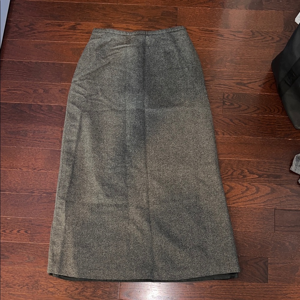 Josephine Chause Wool & Silk Gray Women's Maxi Skirt